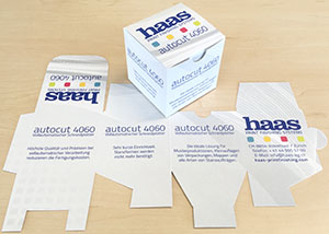 Faltschachtel Produktion Foto